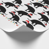 Papier Cadeau Chien de Noël (Coin)