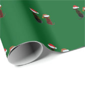 Papier Cadeau chien de noël (Coin rond)