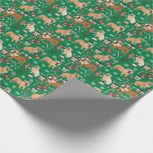 Papier Cadeau Chien de Noël (Coin)