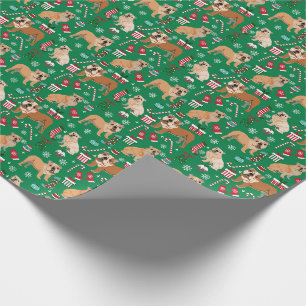 Papier Cadeau Chien de Noël