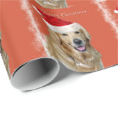 Papier Cadeau Chien de Noël (Coin rond)