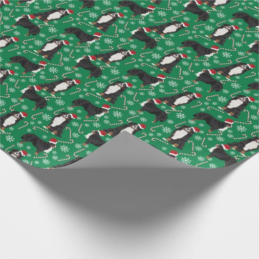 Papier Cadeau Chien de Noël de Bernese Mountain Dog (Coin)