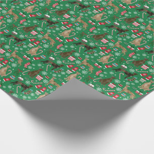 Papier Cadeau Chien de Noël de Brindle Greyhounds