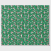 Papier Cadeau Chien de Noël de Dalmatie (Plat)