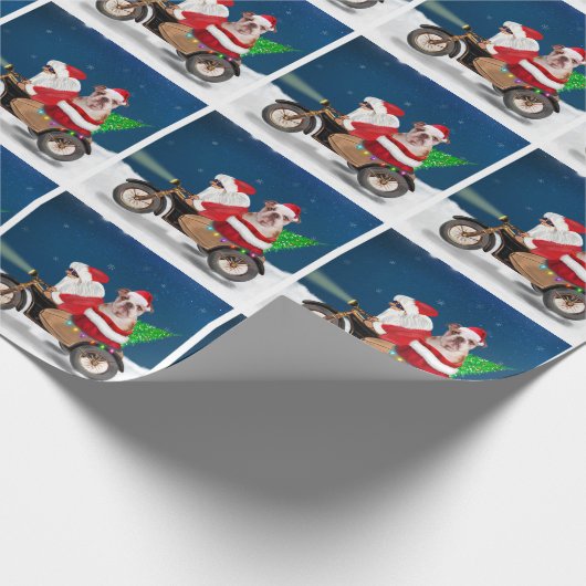 Papier Cadeau Chien de Noël de Noël (Coin)