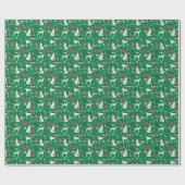 Papier Cadeau Chien de noël du Pointeur anglais (Plat)