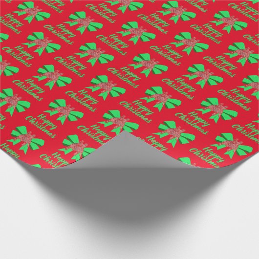 Papier Cadeau Chien de Noël Français Chien de Noël & Chien Vert (Coin)