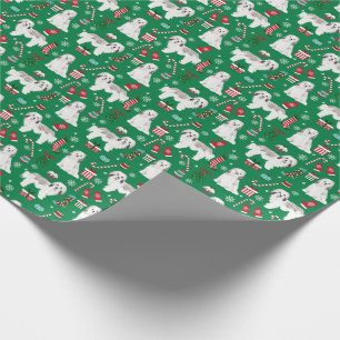 Papier Cadeau Chien de Noël havanais