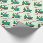 Papier Cadeau Chien de Noël j'ai été mauvais ainsi ce qui ? (Coin)