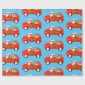 Papier Cadeau Chien de Poméranie dans la livraison de Noël Camio (Plat)