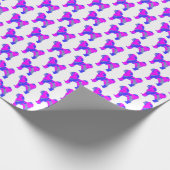 Papier Cadeau Chien de race Cavapoo Silhouette P&B cadeau blanc (Coin)