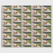 Papier Cadeau Chien de Red Lhasa Apso (Plat)