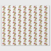 Papier Cadeau Chien de Renne Noël (Plat)
