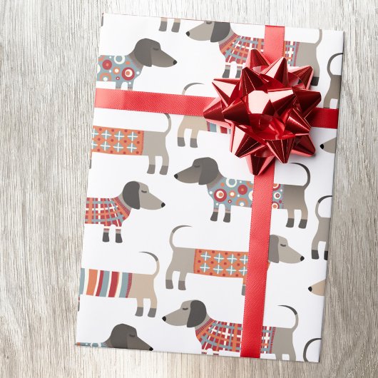 Papier Cadeau Chien de saucisse Dachshund