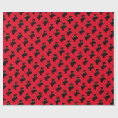 Papier Cadeau Chien de Scottie (Plat)