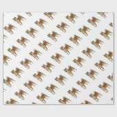 Papier Cadeau Chien de Shiba Inu (Plat)