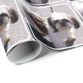 Papier Cadeau Chien de Shih Tzu (Coin rond)