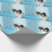 Papier Cadeau Chien de Shih Tzu - poème de Nan (Coin)