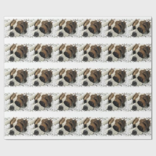 Papier Cadeau Chien de St Bernard (Plat)