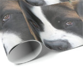Papier Cadeau Chien de St Bernard (Coin rond)