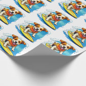 Papier Cadeau Chien de surf (Coin)