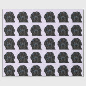 Papier Cadeau Chien de Terre-Neuve (Plat)