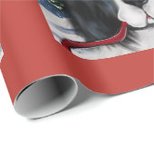Papier Cadeau Chien de Terre-Neuve (Coin rond)