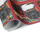 Papier Cadeau Chien de Terre-Neuve               (Coin rond)