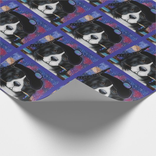 Papier Cadeau Chien de Terre-Neuve (Coin)