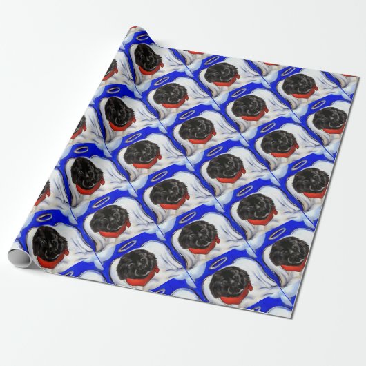Papier Cadeau Chien de Terre-Neuve (Déroulé)