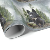 Papier Cadeau Chien d'Ours de Carélie (Coin rond)