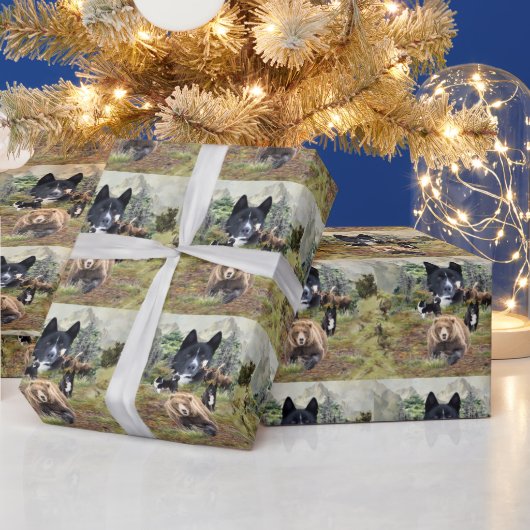 Papier Cadeau Chien d'ours karélien (Vacances)