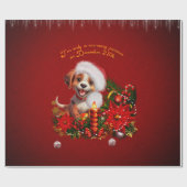 Papier Cadeau Chien drôle (Plat)