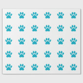 Papier Cadeau Chien Empreinte de patte Art (Plat)