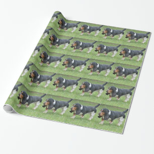 Papier Cadeau Chien foncé de Basset Hound