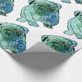 Papier Cadeau Chien Français Bulldog Papier à envelopper brillan (Coin)