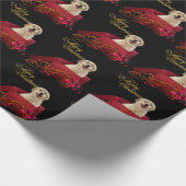 Papier Cadeau Chien Labrador jaune Noël (Coin)