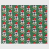Papier Cadeau Chien léopard Catahoula Noël (Plat)