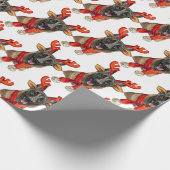 Papier Cadeau Chien malinois de Noël (Coin)