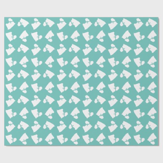 Papier Cadeau Chien maltais Chien Chien Chien Coiffure longue (Plat)