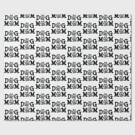 Papier Cadeau Chien Maman Buffalo Plaid Chien Prints (Plat)