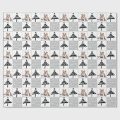 Papier Cadeau Chien mignon Chien Chiot Pet Photo Black Christmas (Plat)