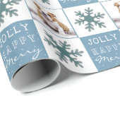 Papier Cadeau Chien mignon Chiot Animaux de compagnie Photo Faux (Coin rond)