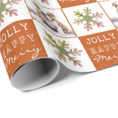 Papier Cadeau Chien mignon Chiot Animaux de compagnie Photo Faux (Coin rond)