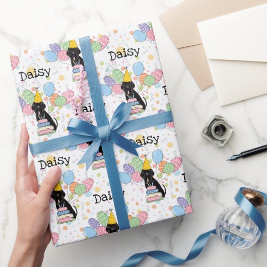 Papier Cadeau Chien noir napolitain Mastiff Anniversaire (Cadeaux)