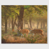 Papier Cadeau Chien ou cheetal, axe Axe, cerfs tachetés ou axi (Plat)