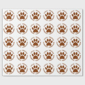 Papier Cadeau Chien Paw Loyal Friend (Plat)