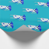 Papier Cadeau Chien point bleu (Coin)