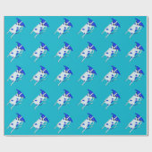 Papier Cadeau Chien point bleu (Plat)