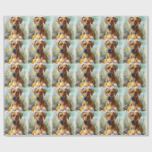 Papier Cadeau Chien Rhodesian Ridgeback avec Vacances d'Œufs de (Plat)